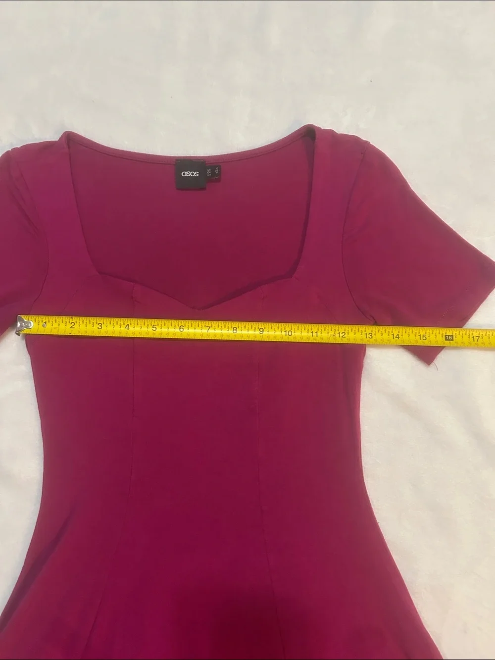 ASOS Women’s Dress Short-Sleeve Jersey Fit & Flare Sweetheart in Pink - Size 6